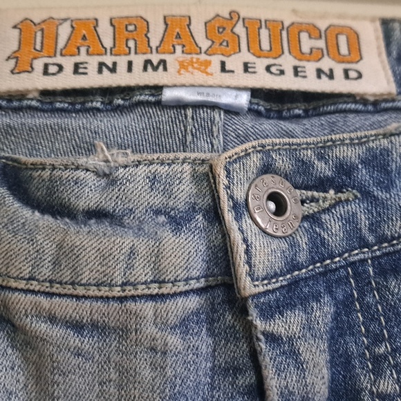 🇨🇦PARASUCO vintage **Unique Sequend Bling denim jeans with canadian symbol - Picture 4 of 7